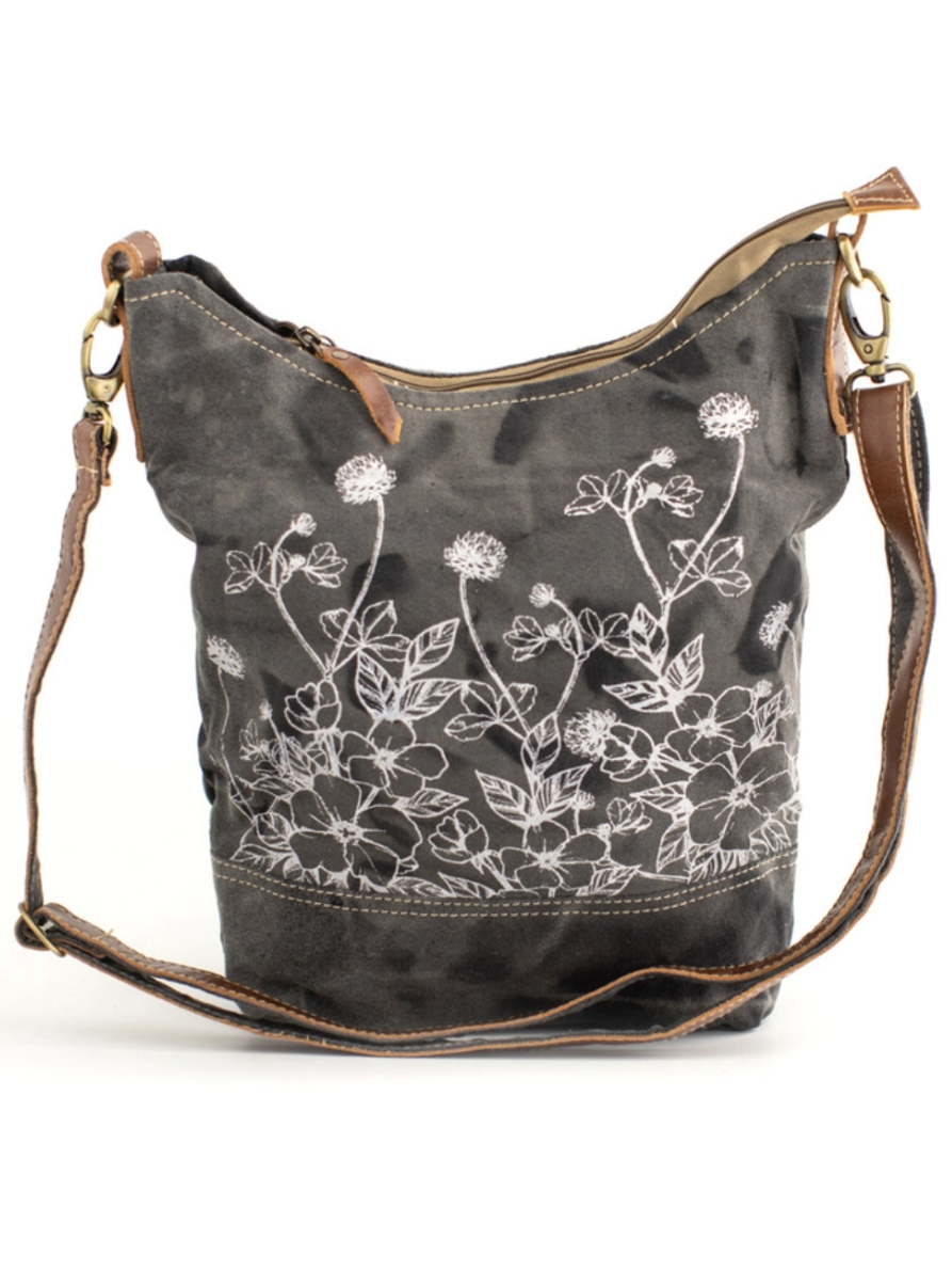 •WILD BOTANIC• recycled canvas crossbody bag