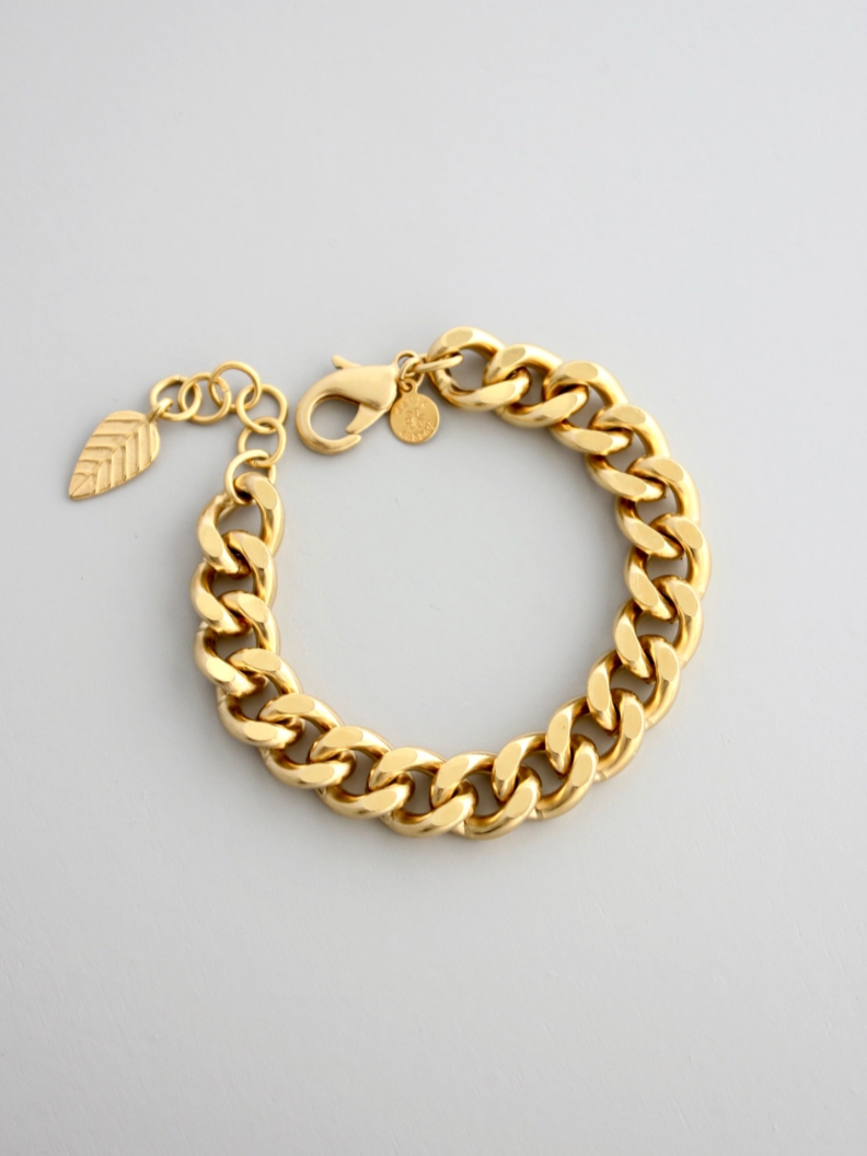 •CURB CHAIN• 18K gold plated bracelet