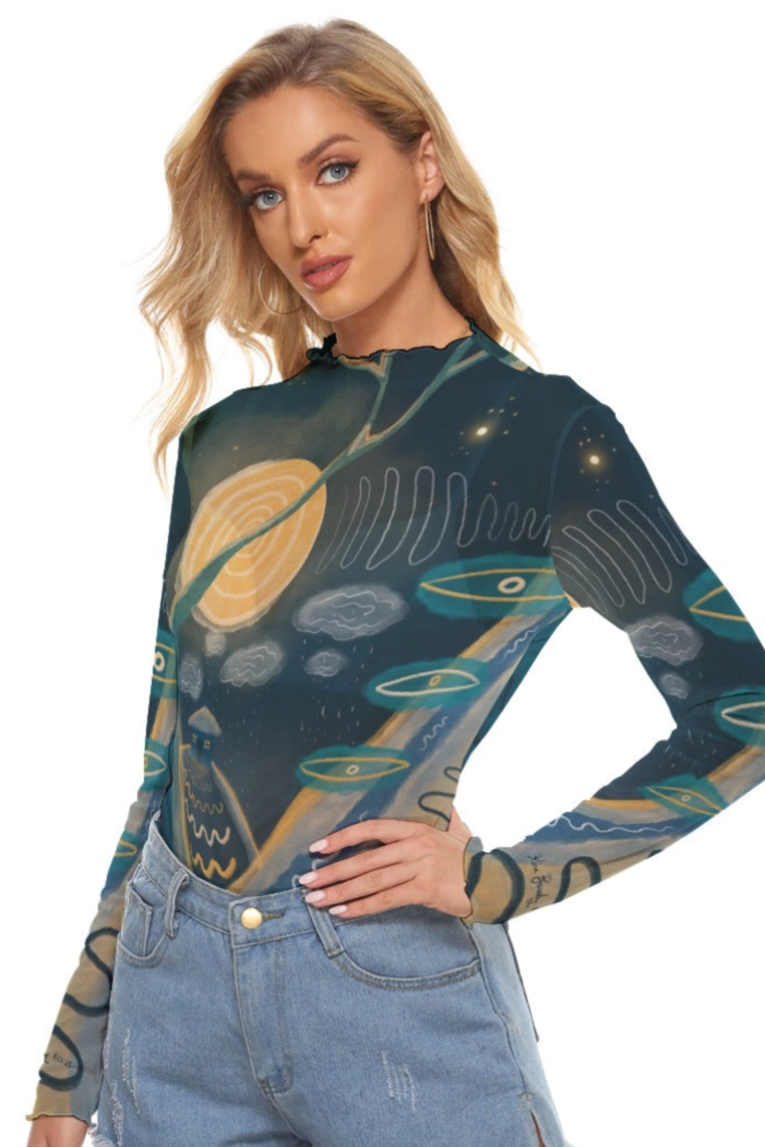 •WINTER NIGHT• locally designed abstract mesh top