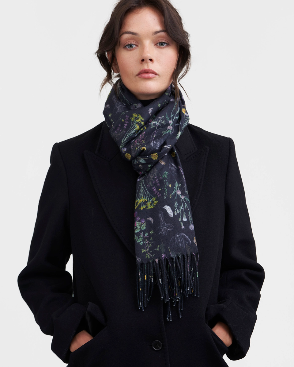 •DARK WILDERNESS• fringed scarf