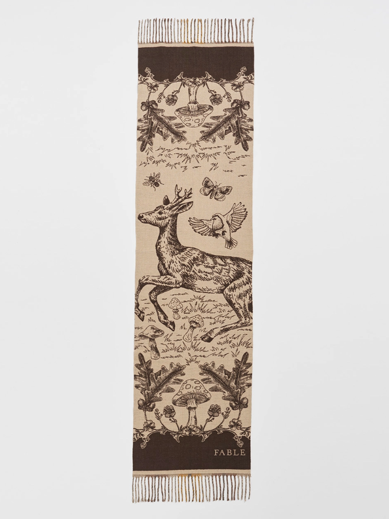 •WOODLAND TALES• double sided jacquard scarf