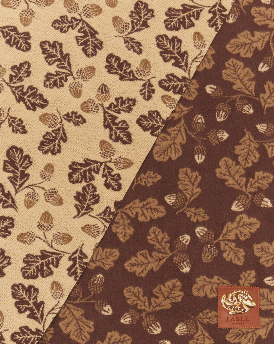 •CHOCOLATE ACORN• double sided jacquard scarf