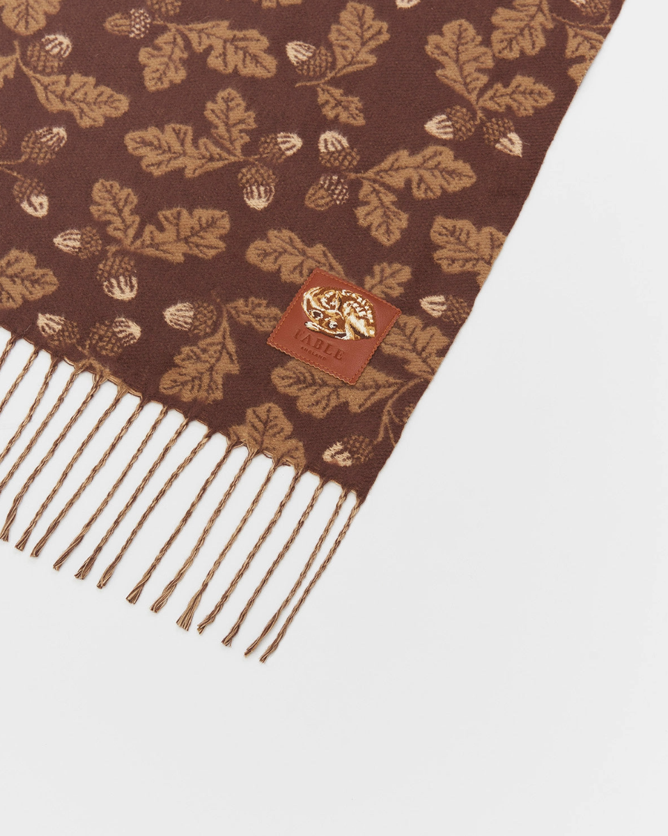•CHOCOLATE ACORN• double sided jacquard scarf