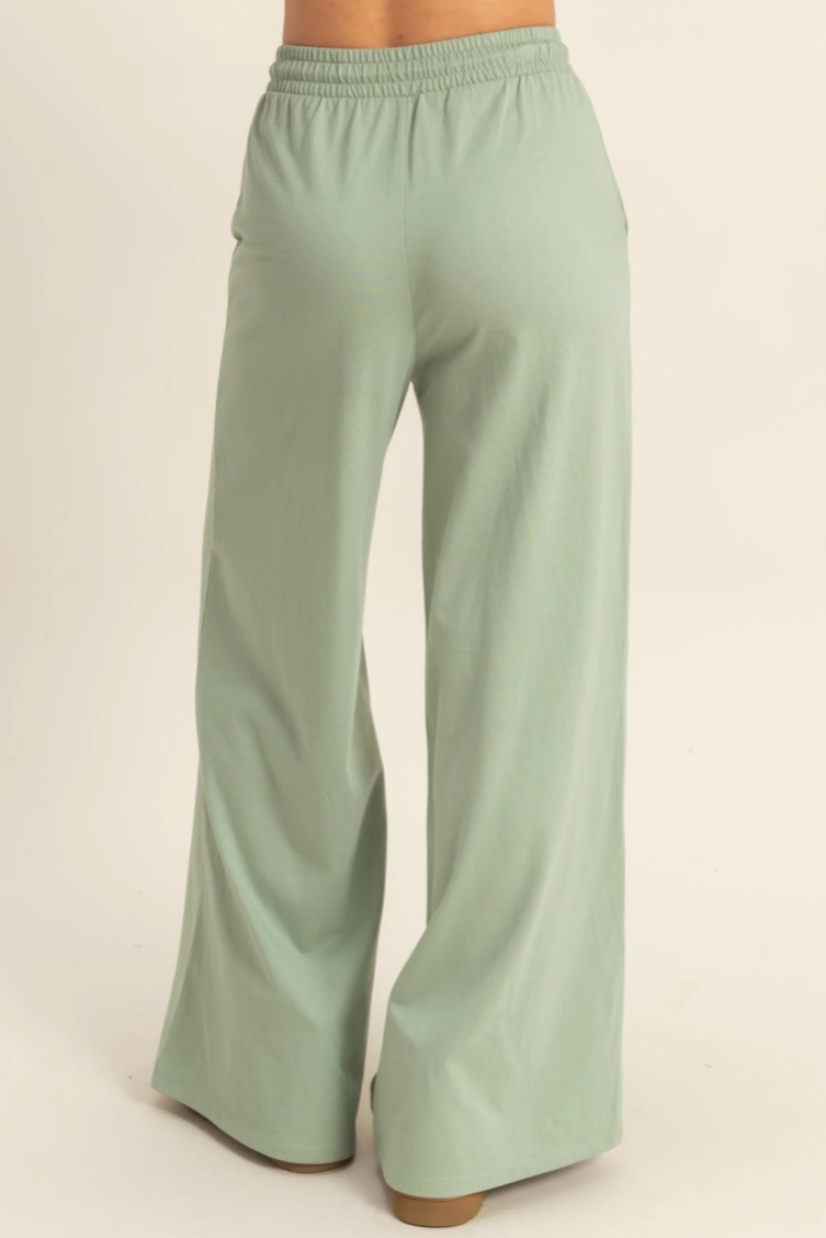 •AARON• wide leg cotton pants