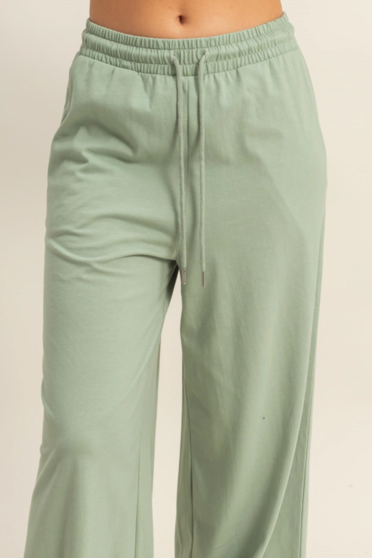 •AARON• wide leg cotton pants