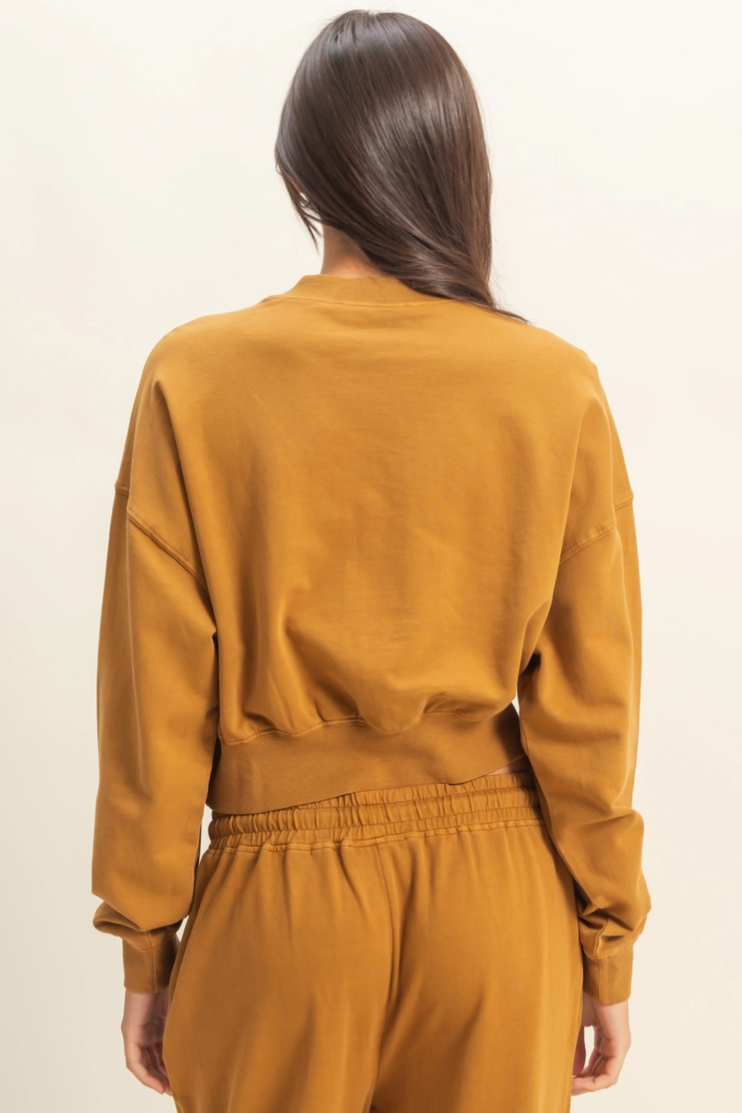 •TINA• cropped cotton sweatshirt