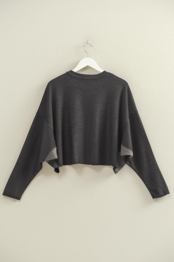 •DEMI• cotton blend cropped top