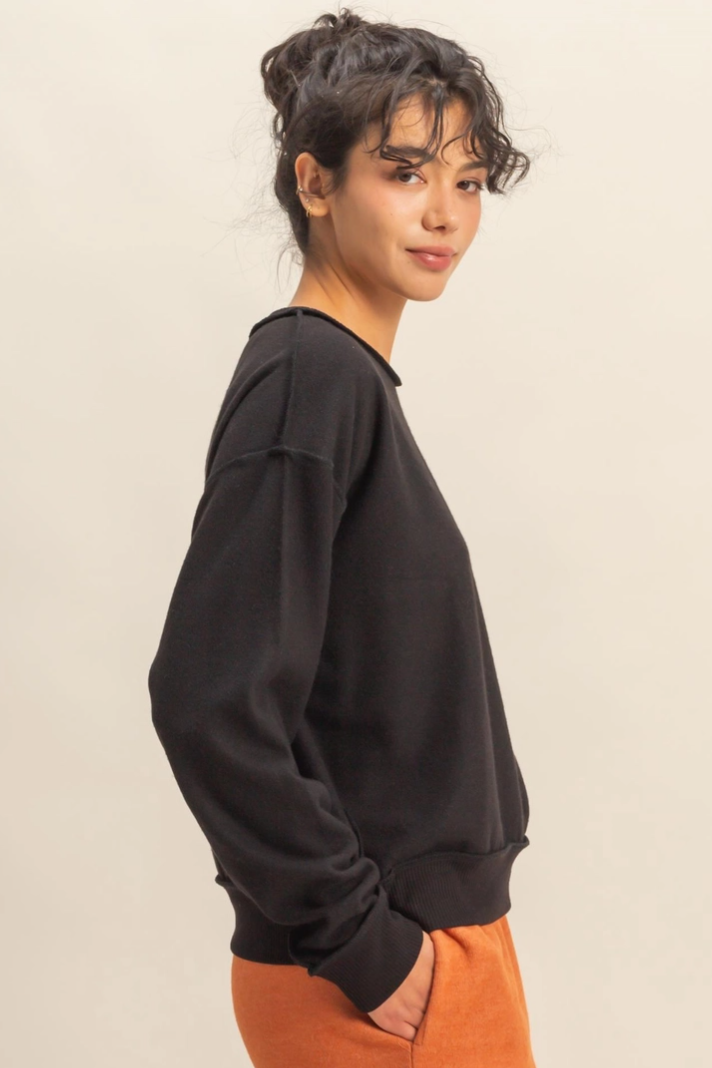 •CARLA• exposed seam sweatshirt