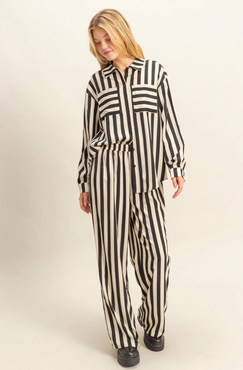 •BURTON• striped top & pants separates