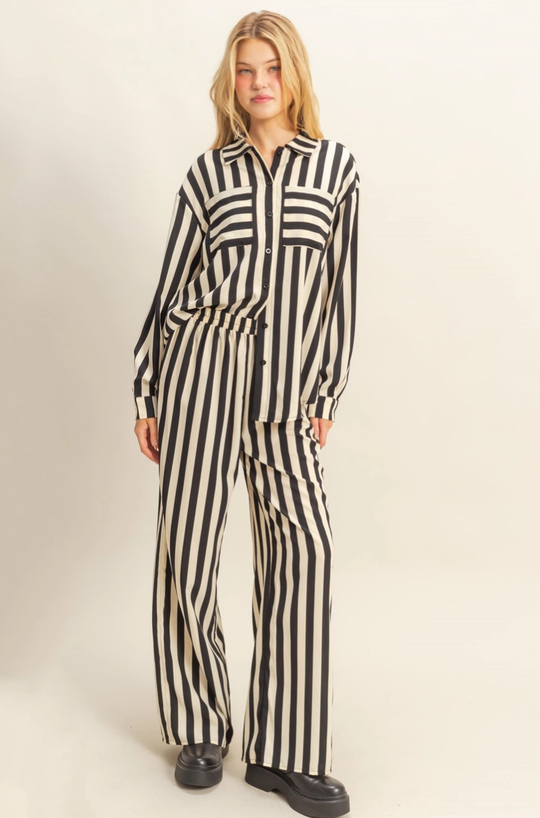 •BURTON• striped top & pants separates