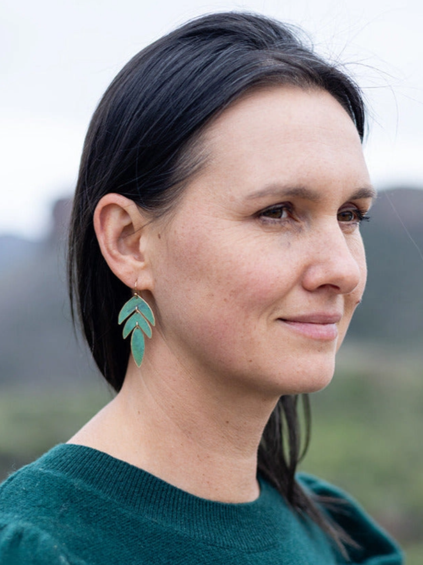 •PALMITA• patina gold dangle earrings