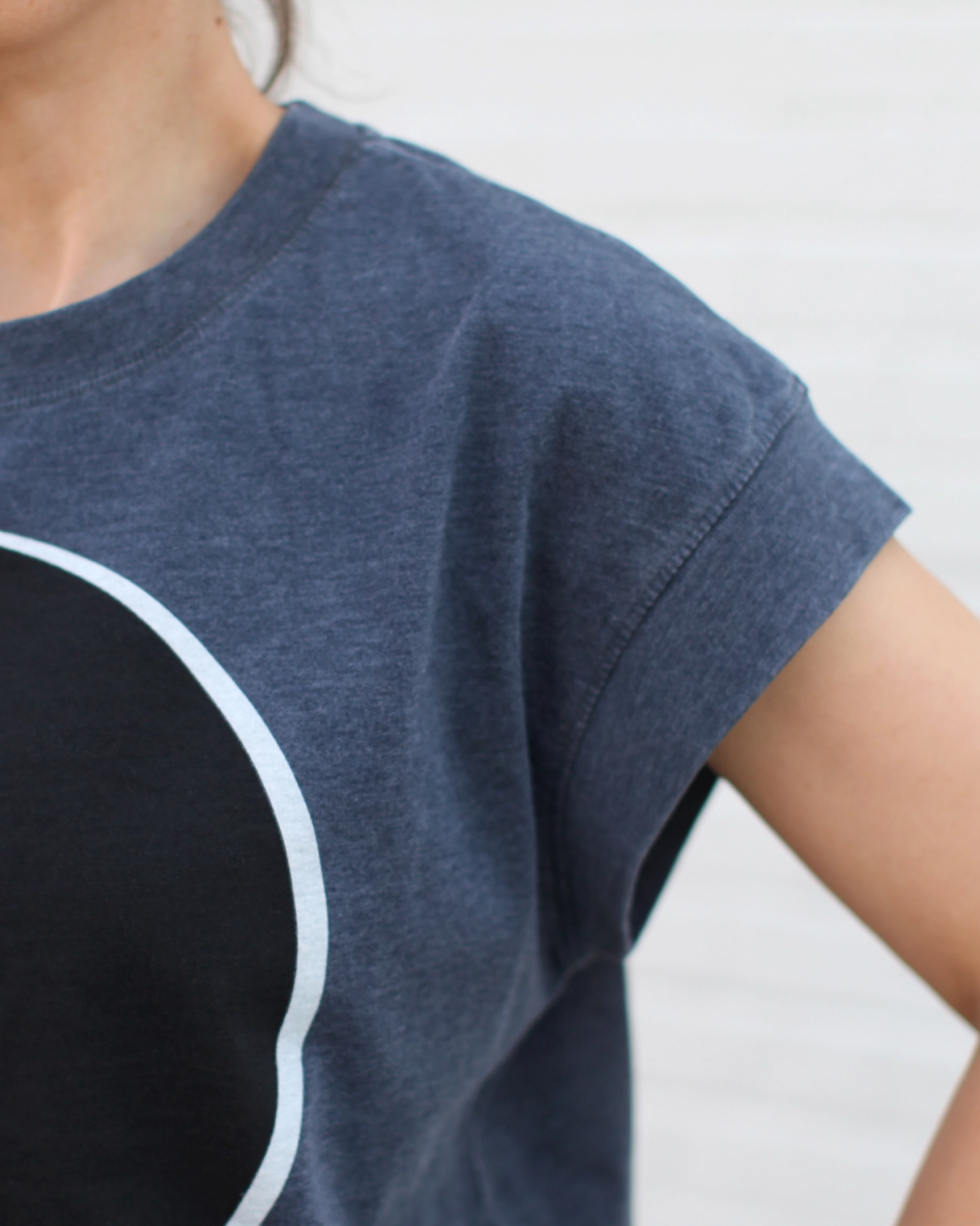 •ECLIPSE• cotton blend boxy tee (USA)