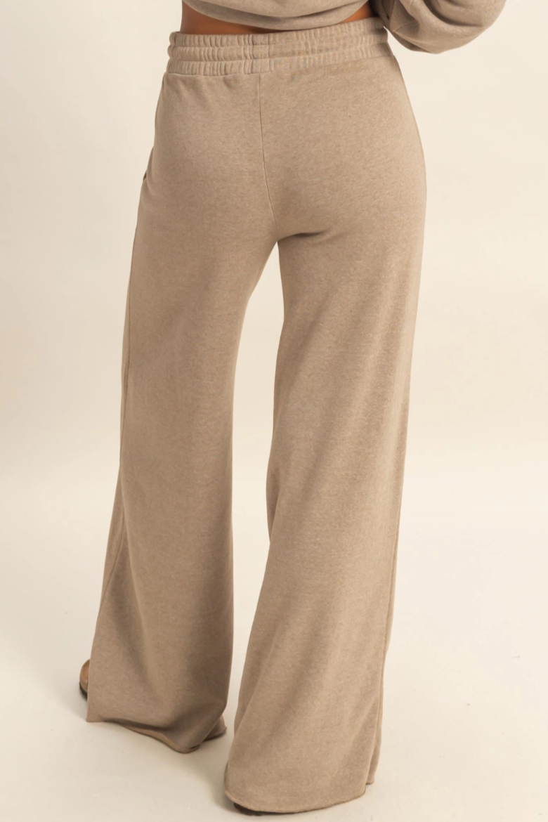 •TRACIE• french terry wide leg pants
