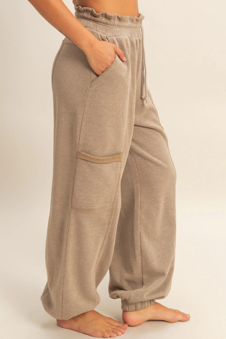 •CHARLI• french terry cargo pants