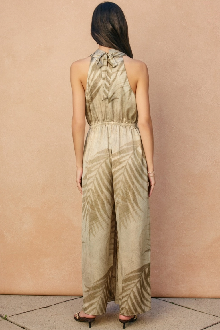 •CALMA• satin halter jumpsuit