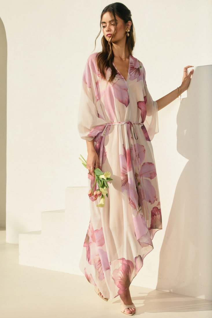 •EMANI• floral midi dress