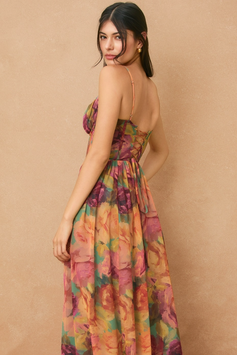 •EVANGELINE• corset maxi dress