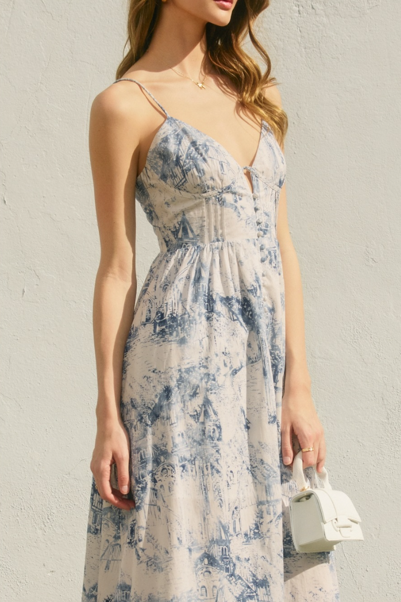 •CELESTE• corset midaxi dress