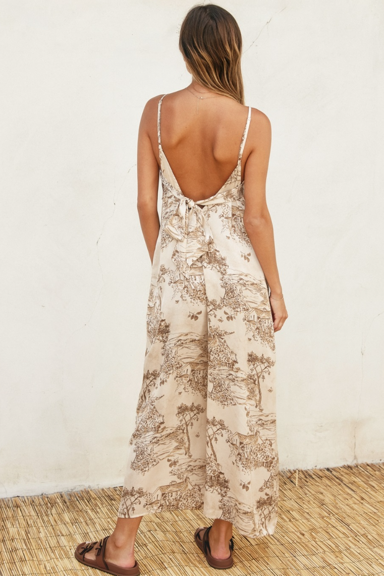 •SANCERRE• cropped wide leg jumpsuit