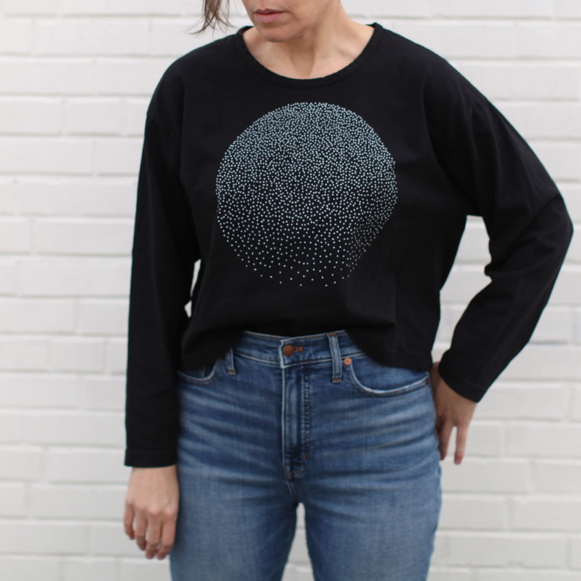 •FULL MOON• heavyweight cotton long sleeve top (USA)