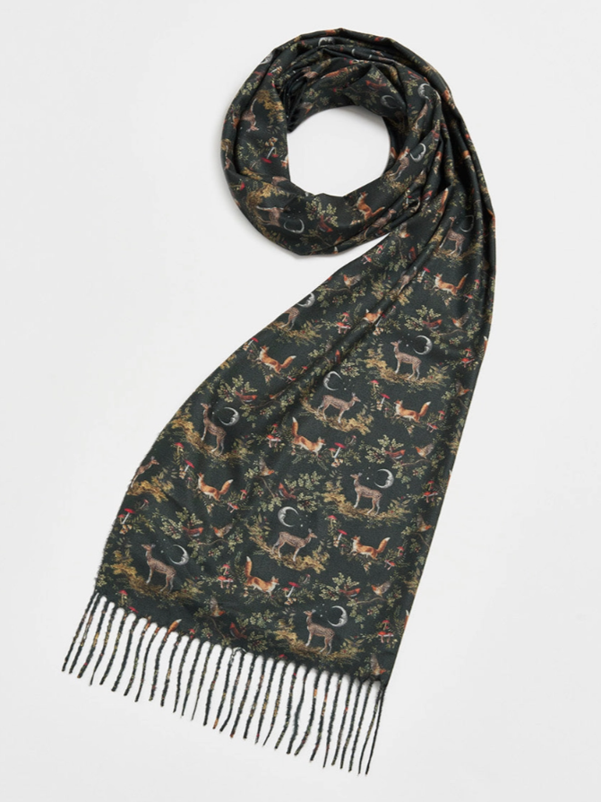 •WOODLAND• fringed scarf