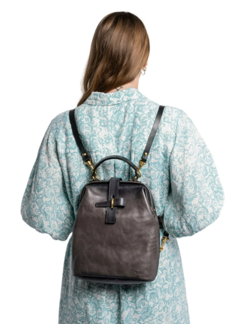 •CAMBRIDGE• slate leather backpack