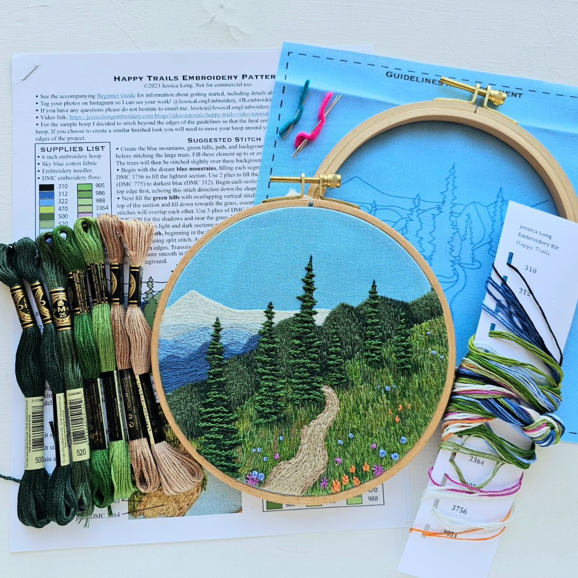 •HAPPY TRAILS• intermediate embroidery kit