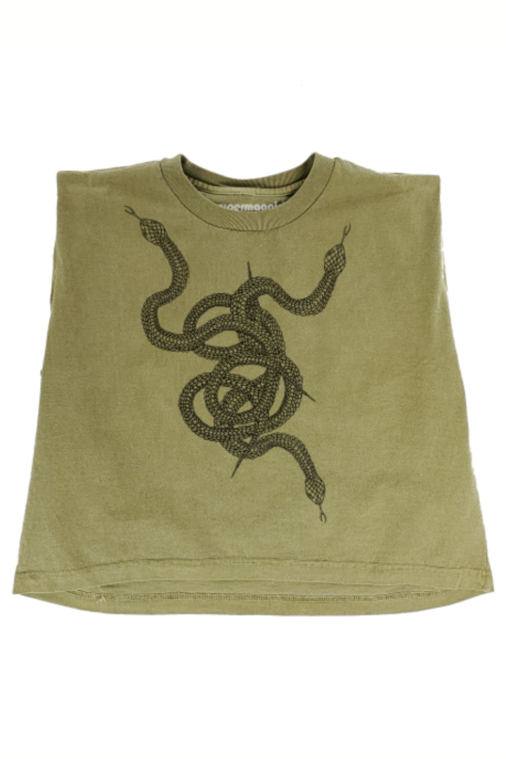 •TANGLE SNAKES• cotton muscle tee (USA)
