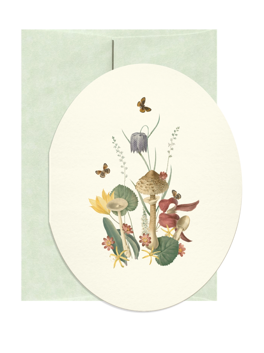 •TINY KINGDOM - SHAGGY PARASOL• greeting card