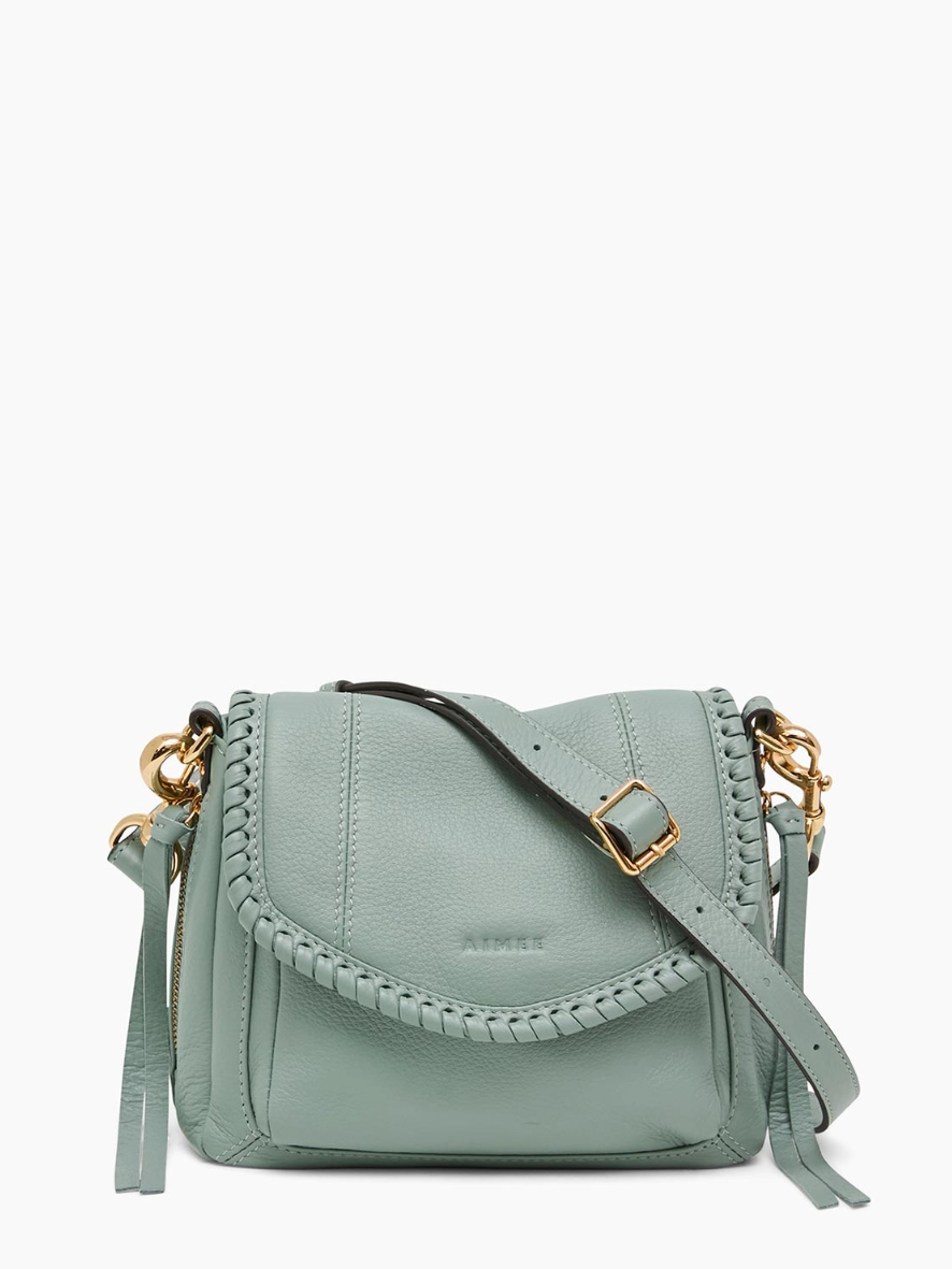 •UNITY MINI• mint leather crossbody purse