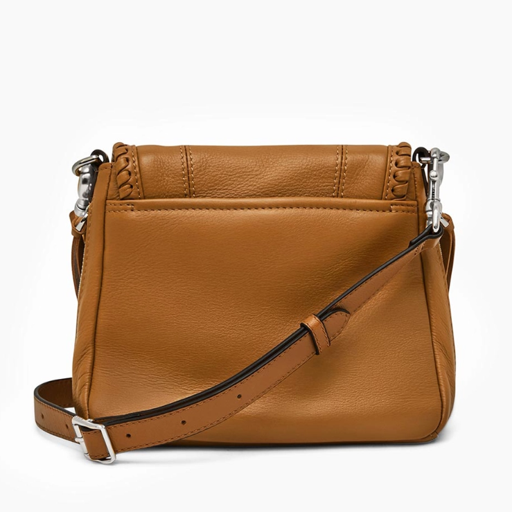 •UNITY MINI• camel leather crossbody purse
