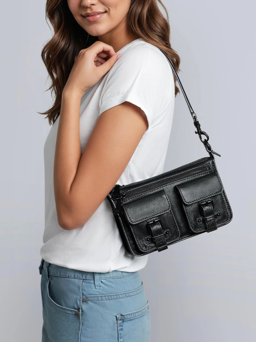 •SIDE SADDLE• black mini crossbody/shoulder bag