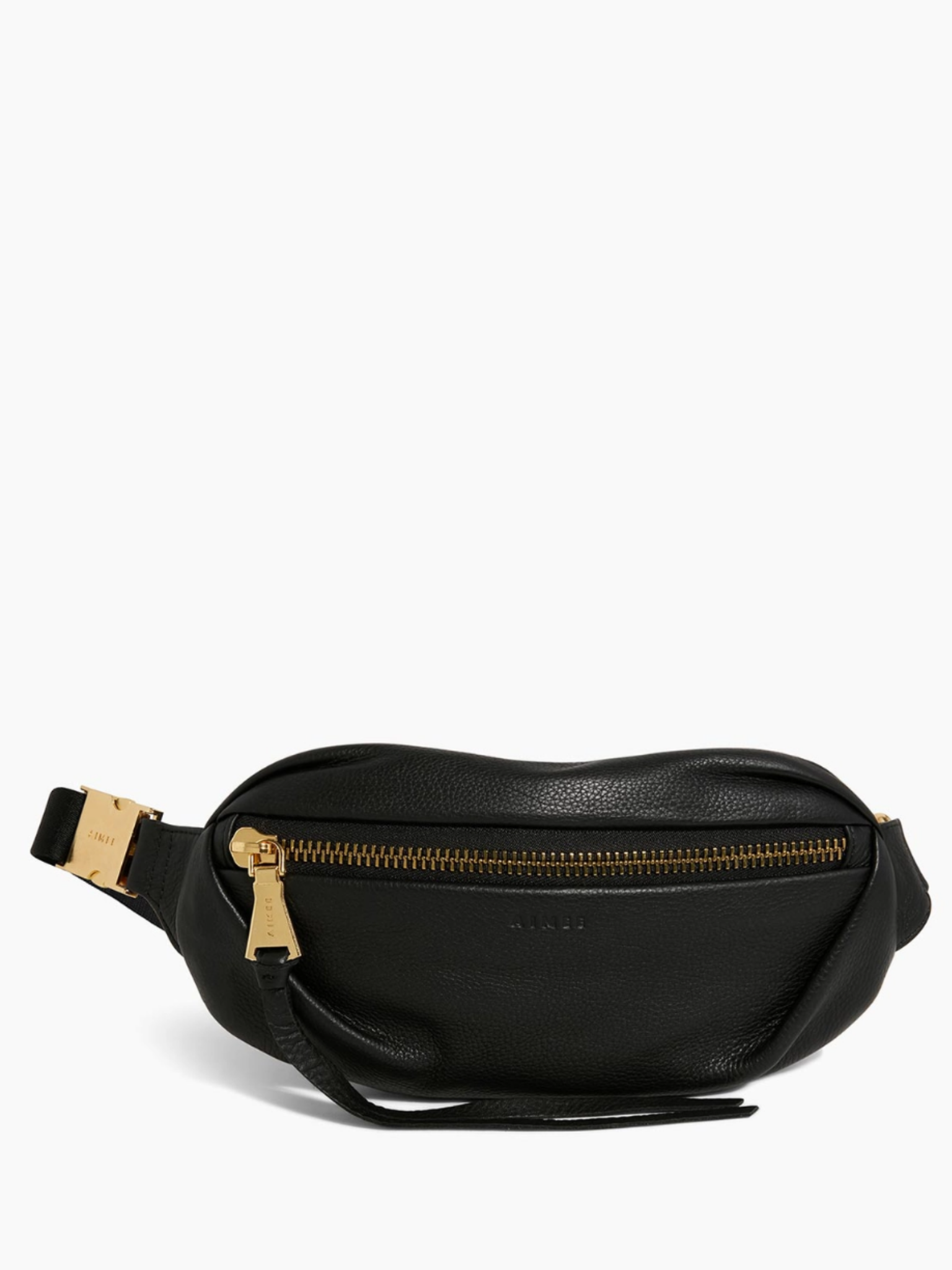•ROAM• black leather bum bag