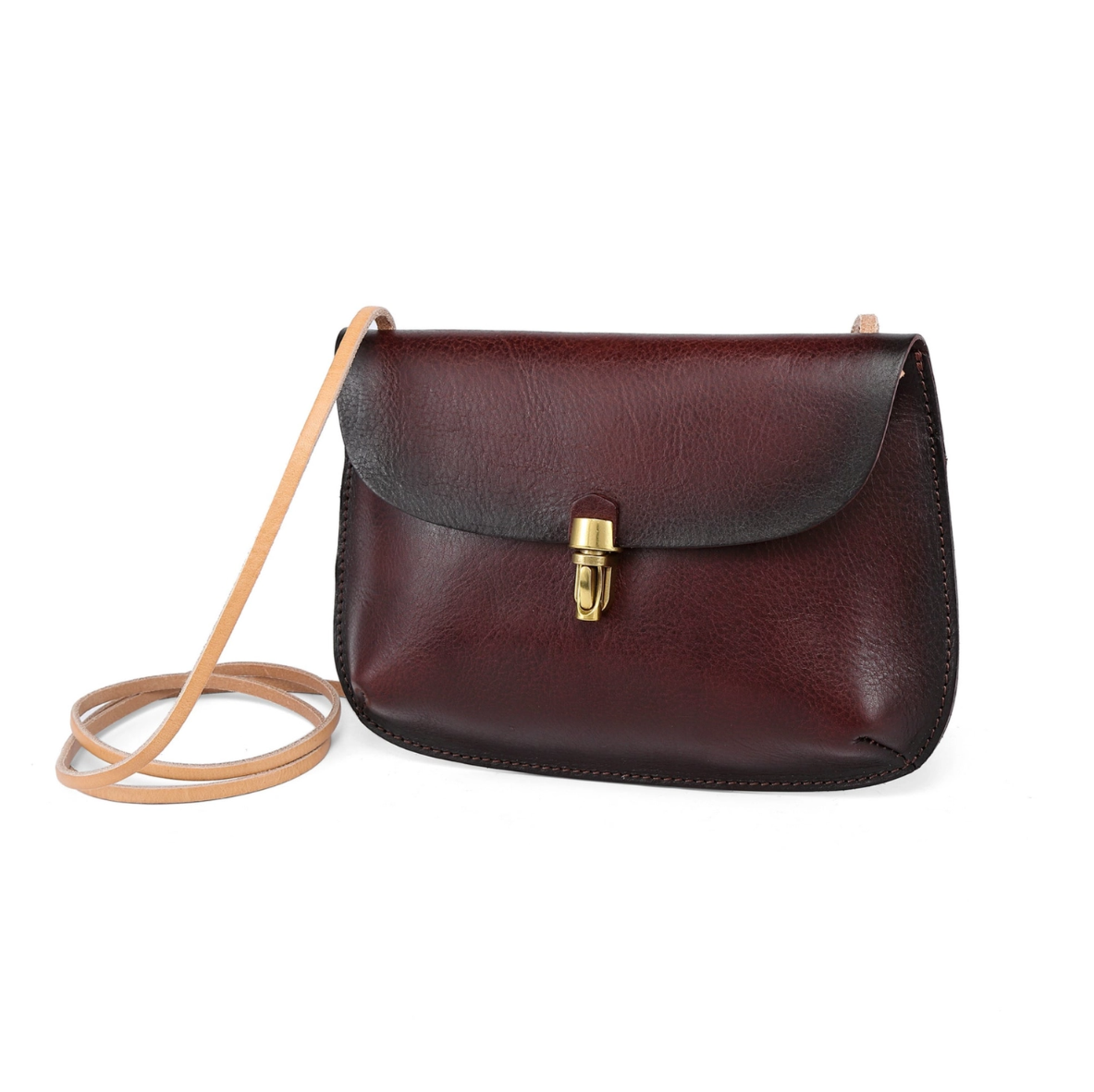•BOONE• mahogany leather crossbody/shoulder bag
