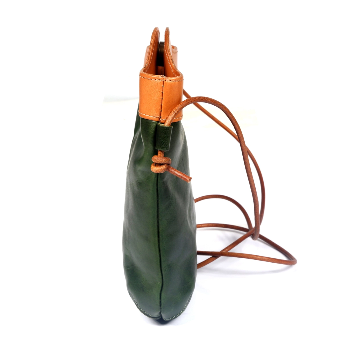•PUEBLO• hunter green leather crossbody/shoulder bag