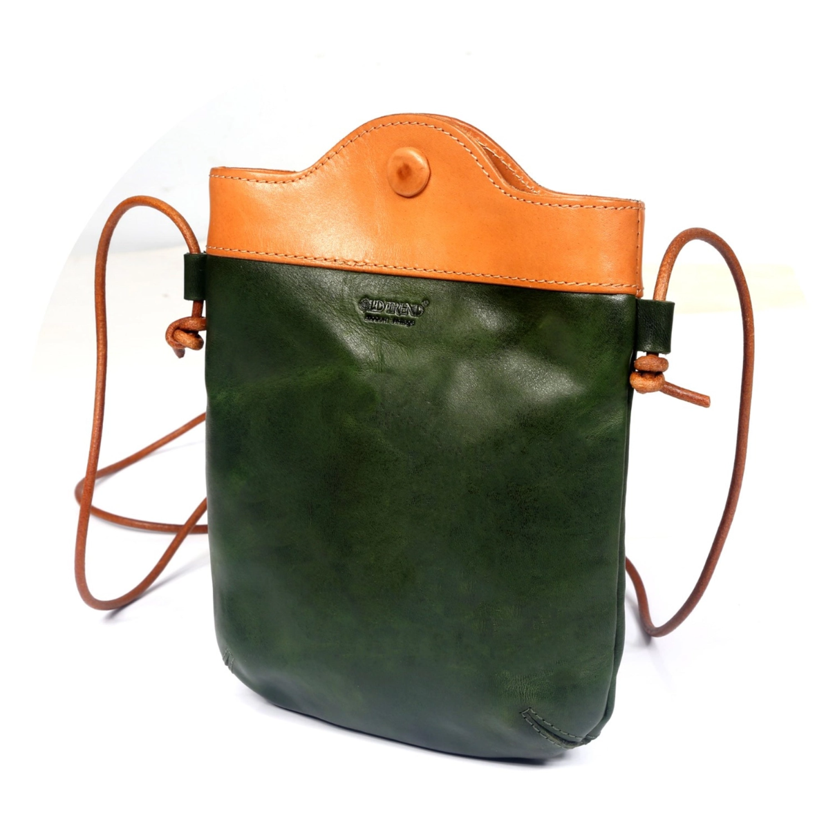 •PUEBLO• hunter green leather crossbody/shoulder bag