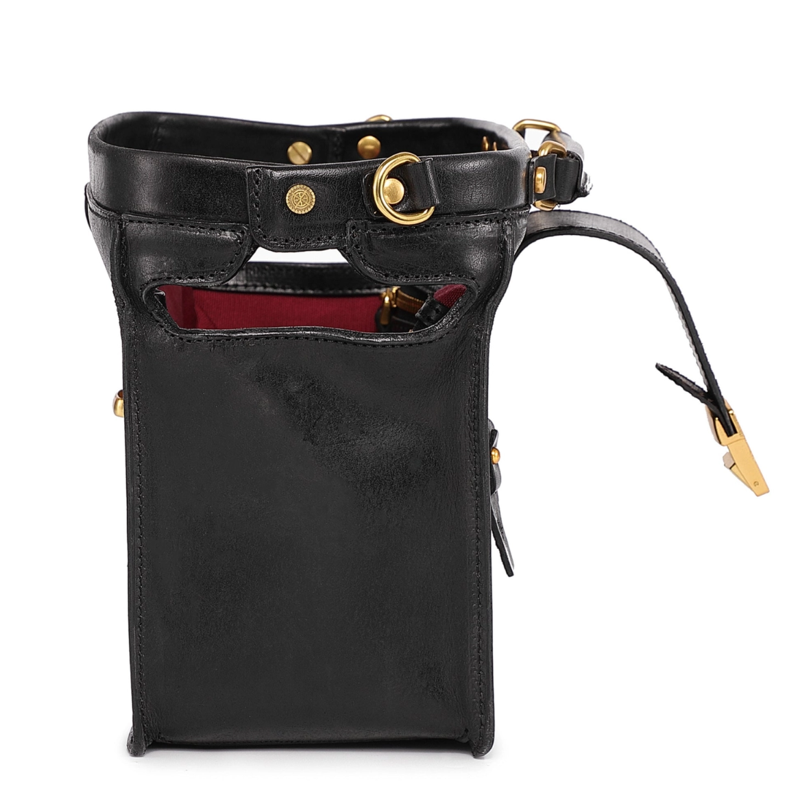 •BURLINGTON• black leather doctor satchel/crossbody