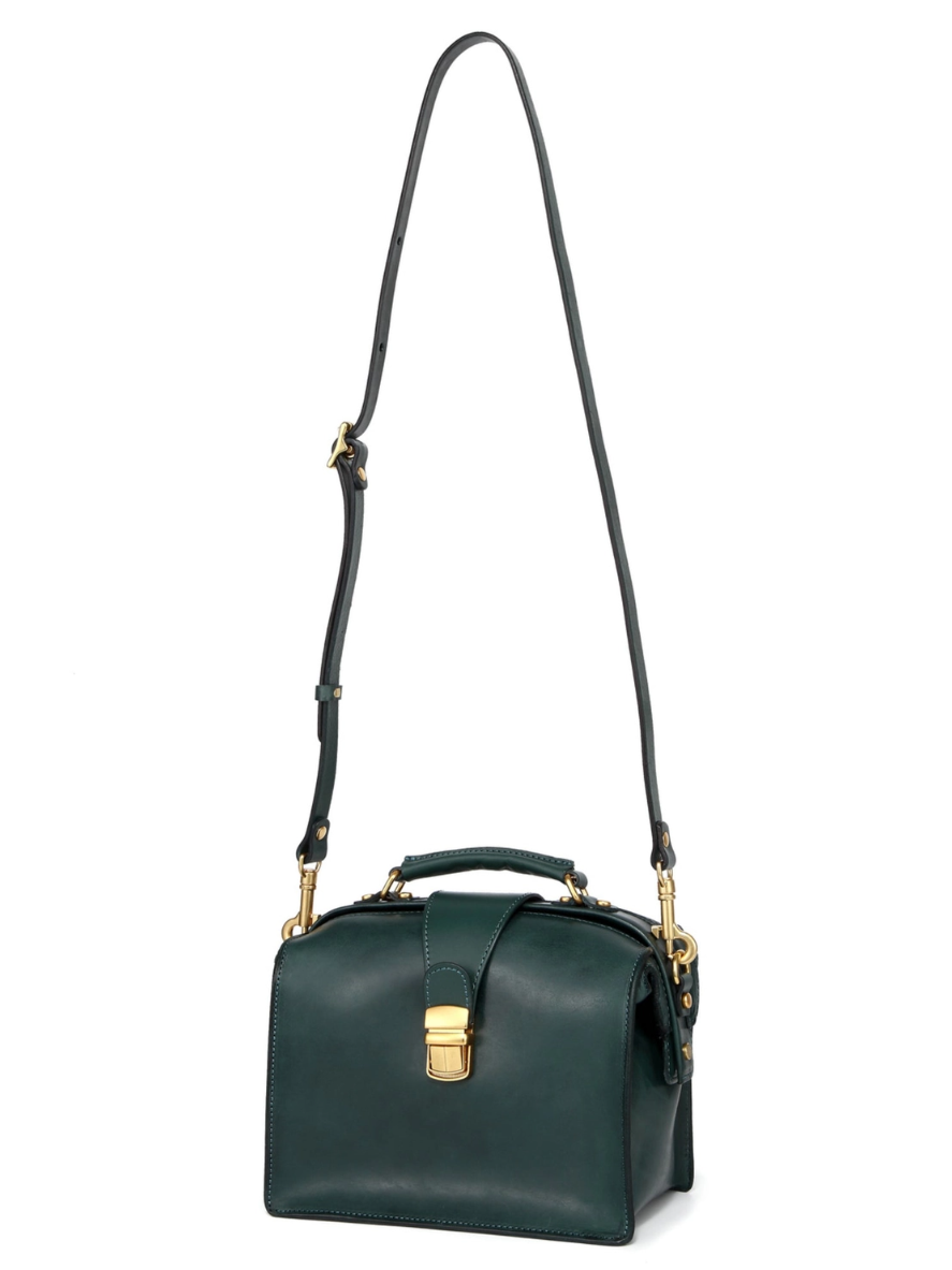 •BURLINGTON• deep sea leather doctor satchel/crossbody