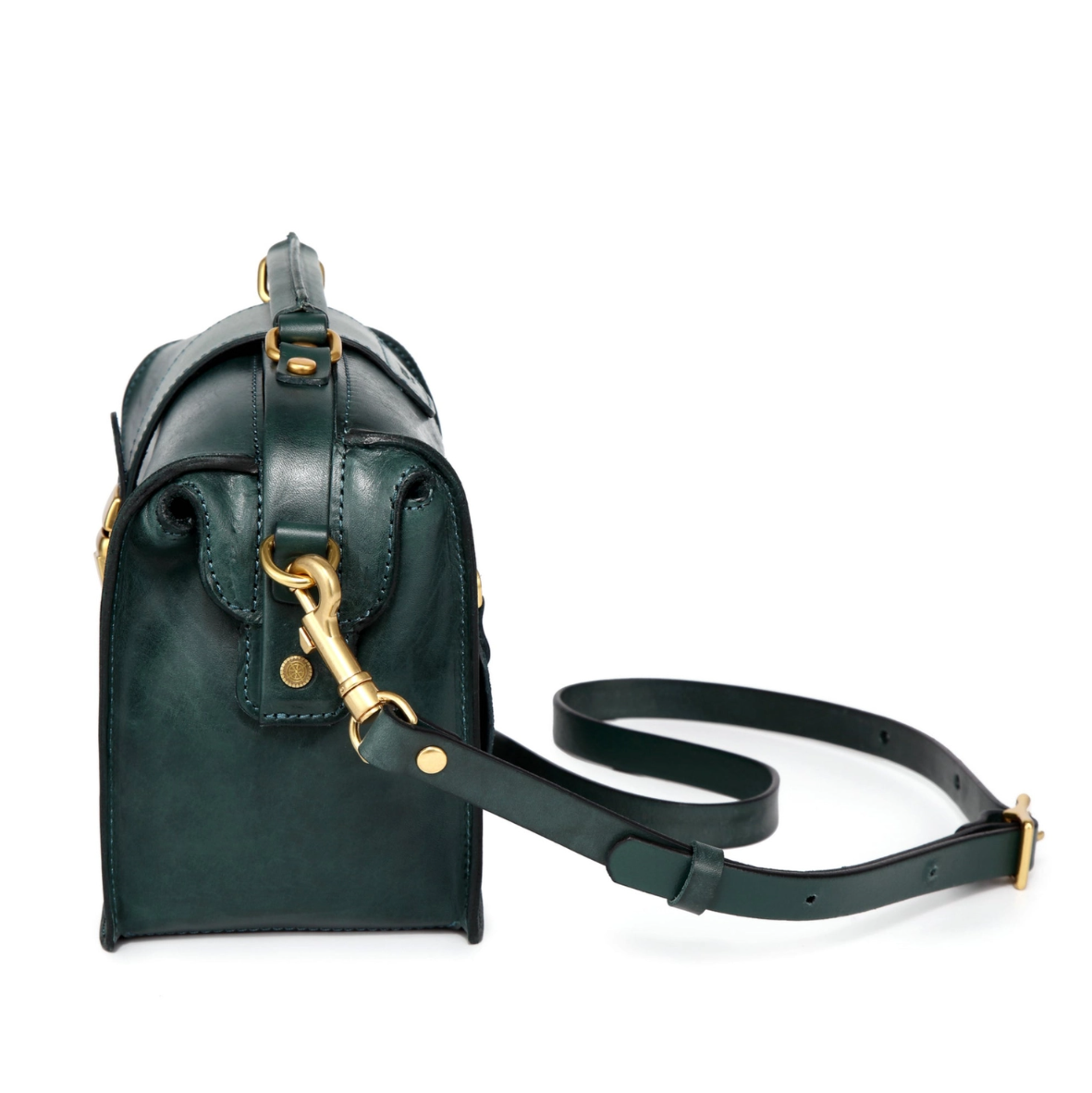 •BURLINGTON• deep sea leather doctor satchel/crossbody