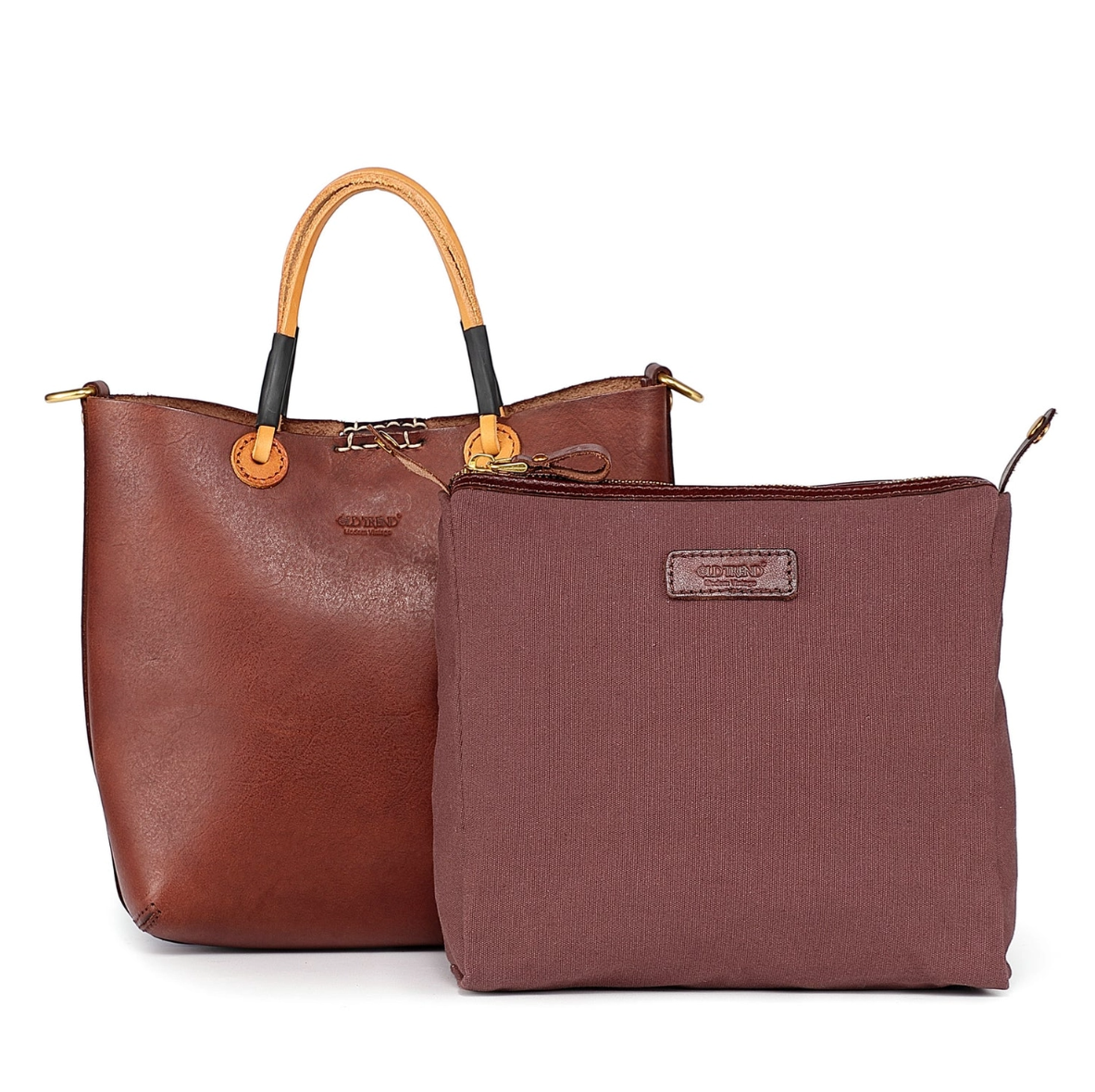 •CHARLOTTE• mahogany mini leather crossbody/tote bag