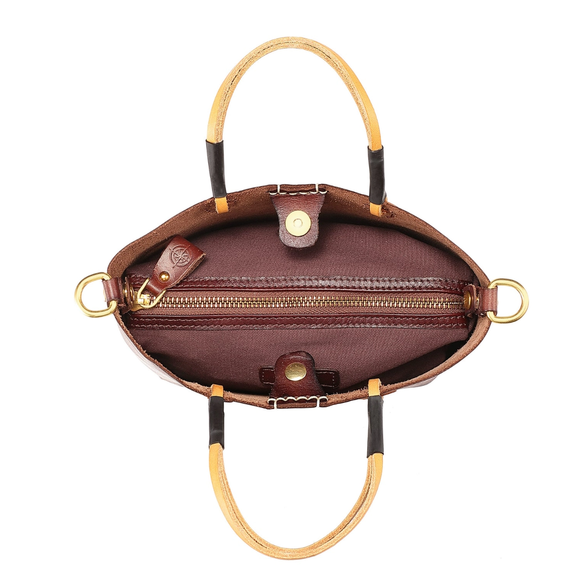 •CHARLOTTE• mahogany mini leather crossbody/tote bag