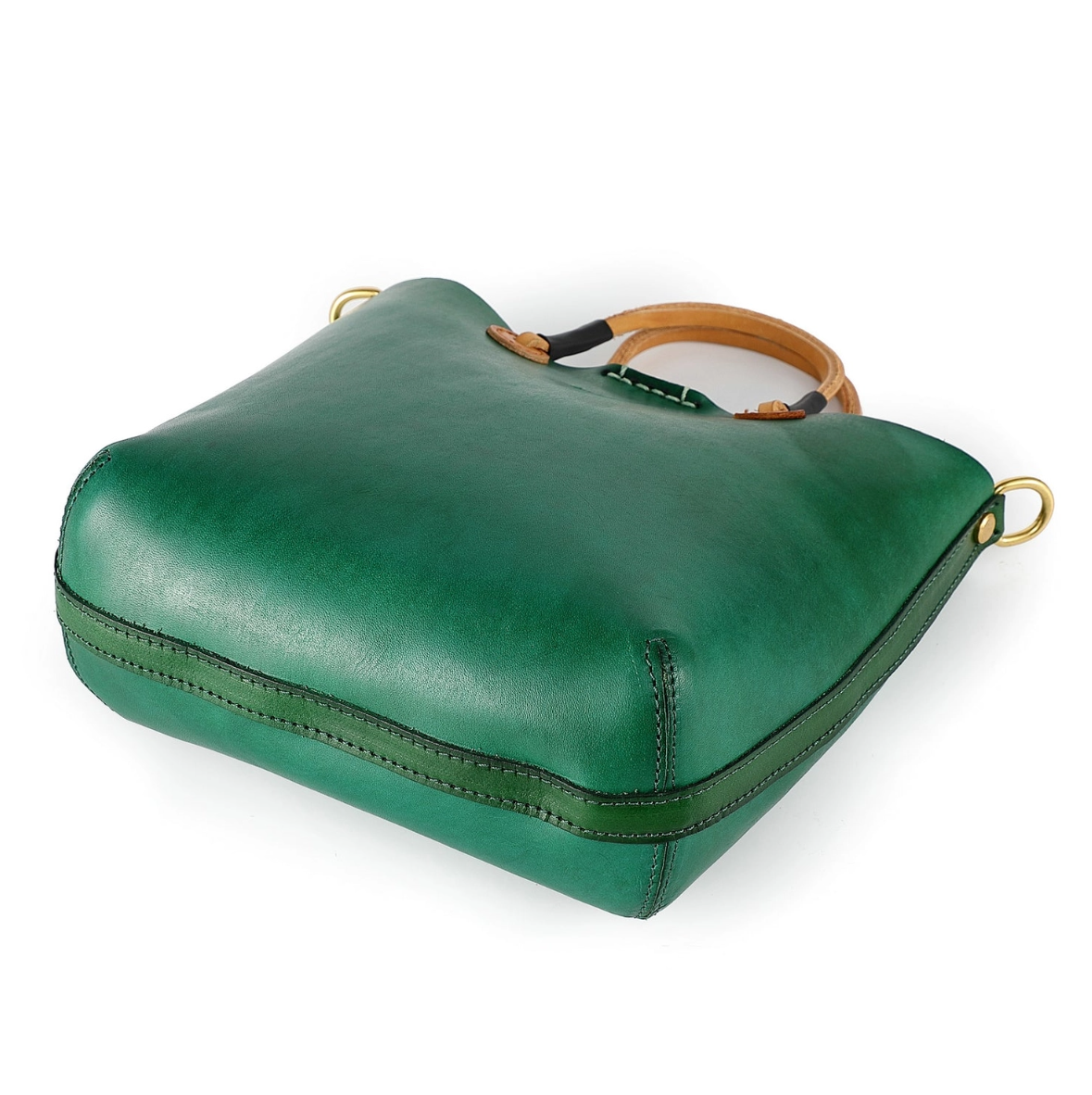 •CHARLOTTE• kelly green mini leather crossbody/tote bag