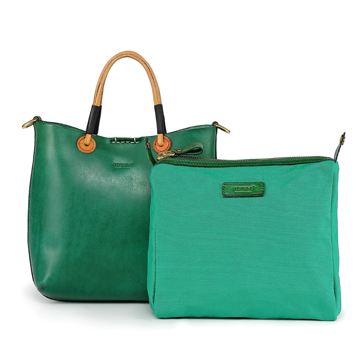 •CHARLOTTE• kelly green mini leather crossbody/tote bag