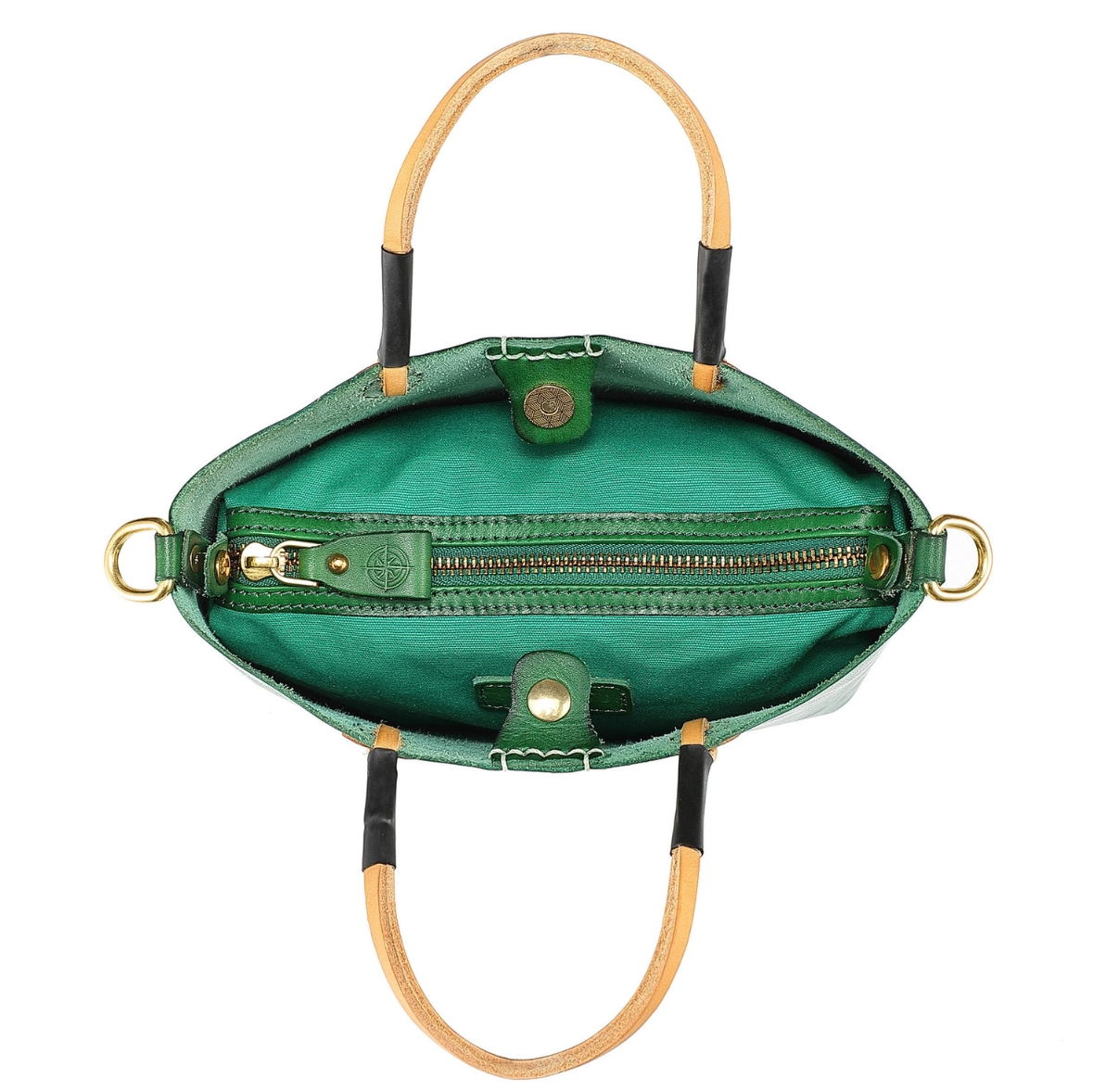 •CHARLOTTE• kelly green mini leather crossbody/tote bag