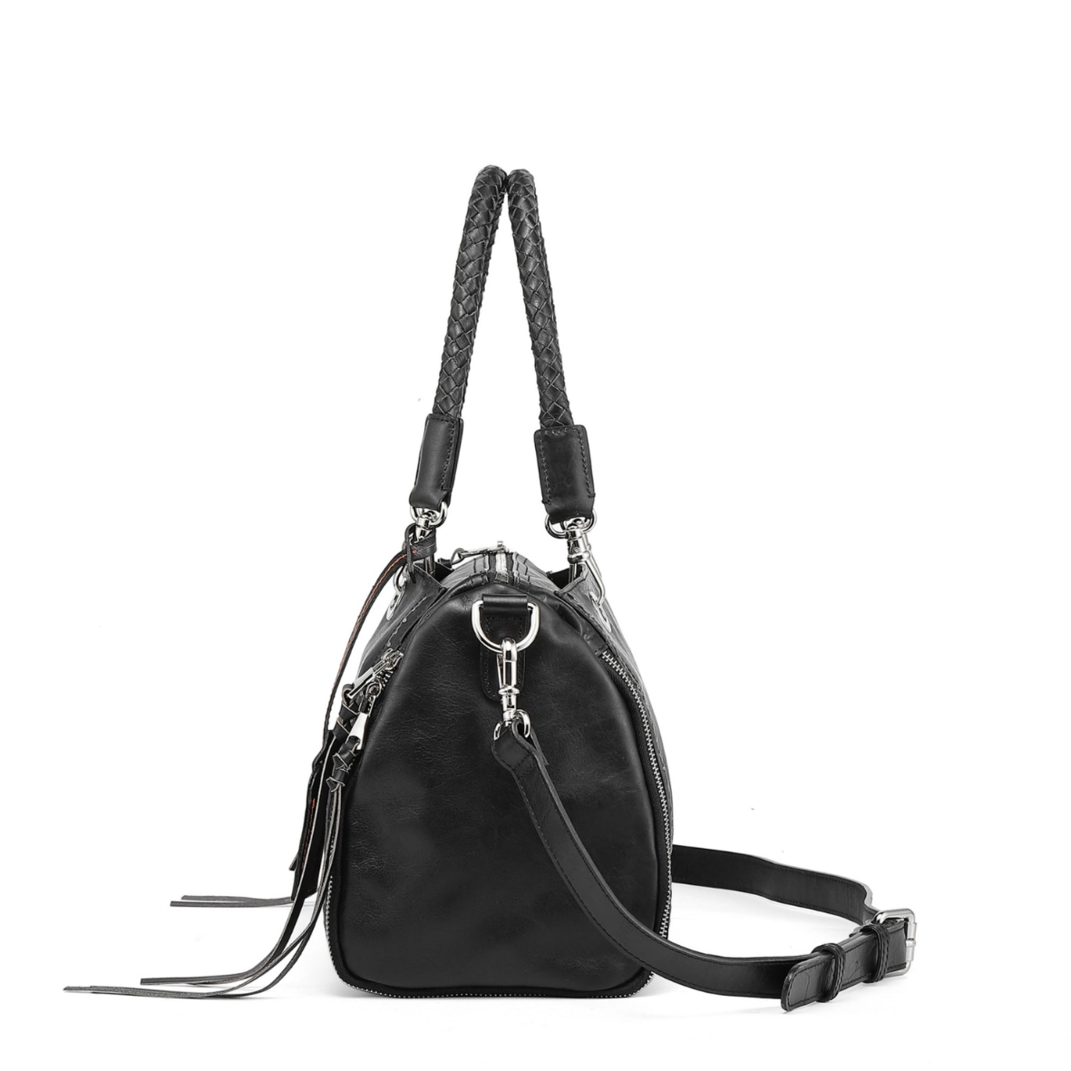 •RENO• black leather crossbody/shoulder bag