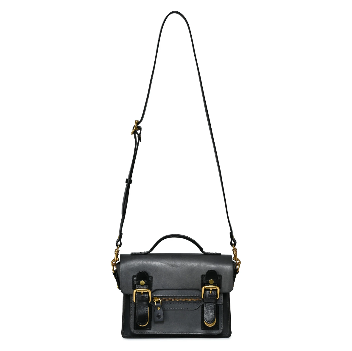 •PARIS• slate leather mini satchel/crossbody