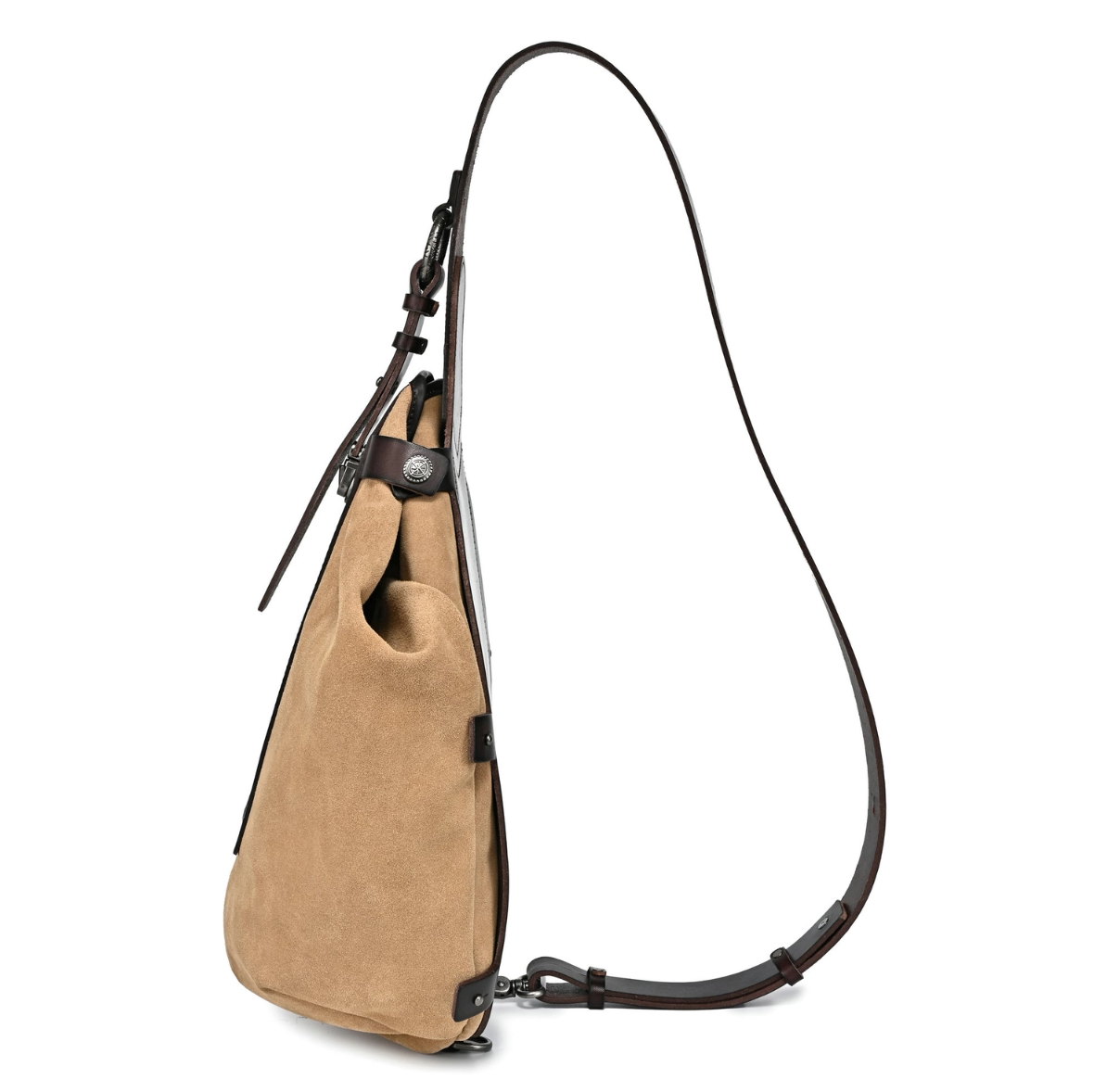 •LISBON• taupe leather sling bag