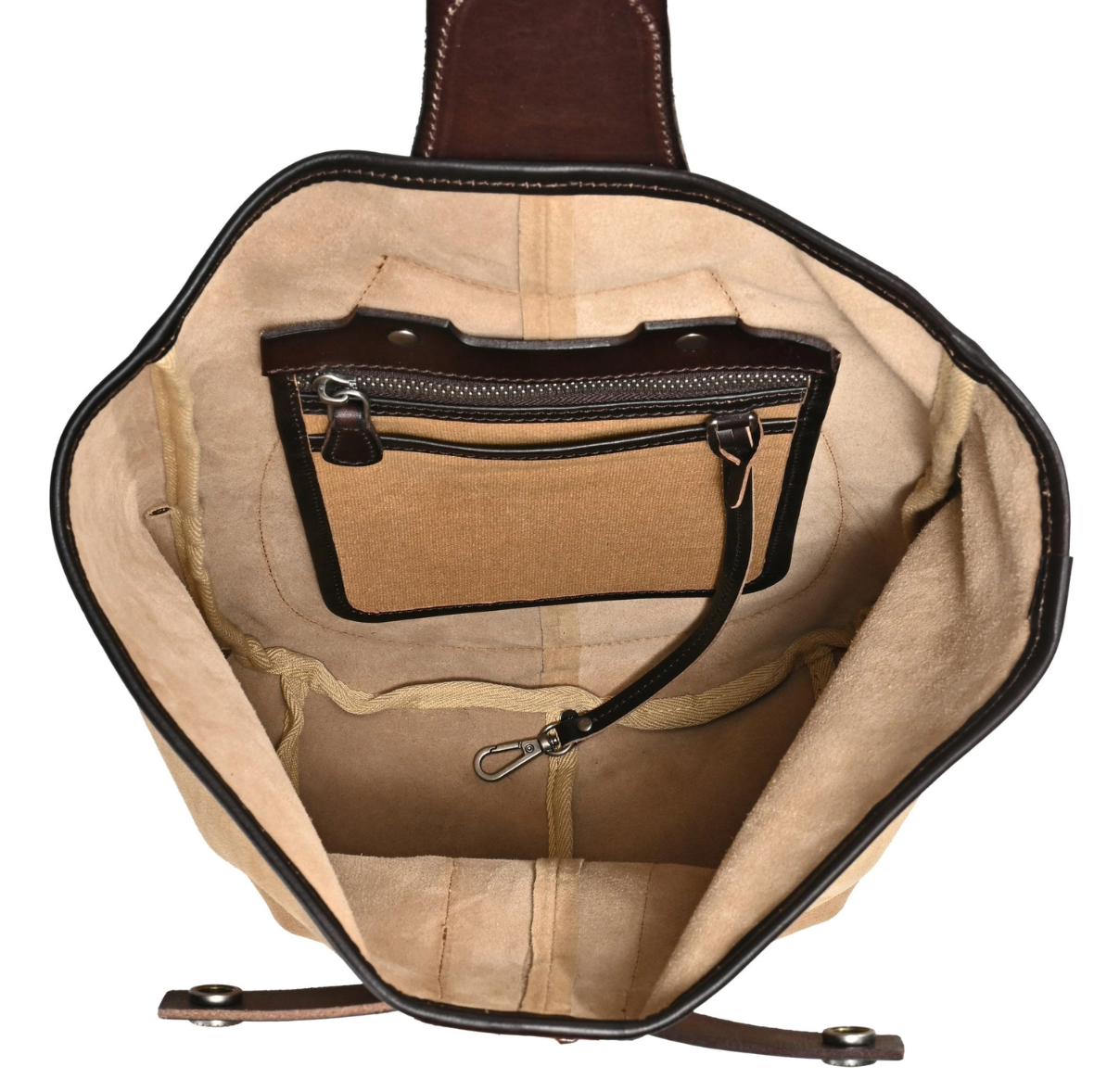 •LISBON• taupe leather sling bag