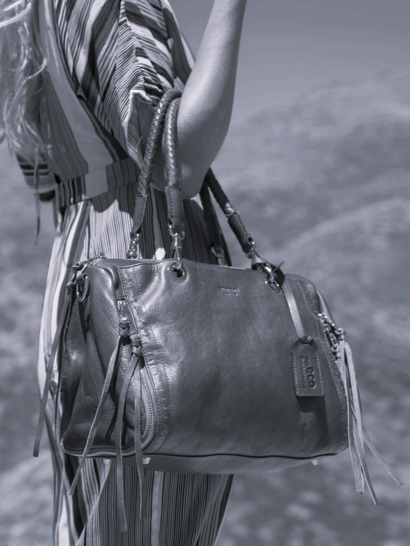 •RENO• black leather crossbody/shoulder bag