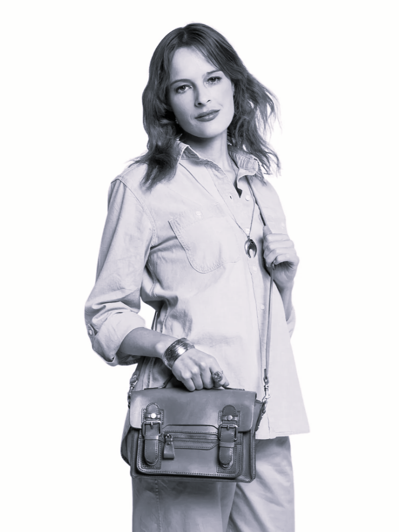 •PARIS• black leather mini satchel/crossbody